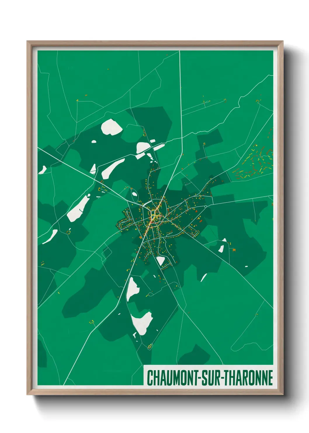 Un poster carte Chaumont-sur-Tharonne