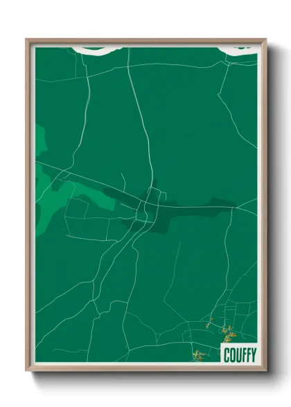 Une affiche de carte sur Couffy