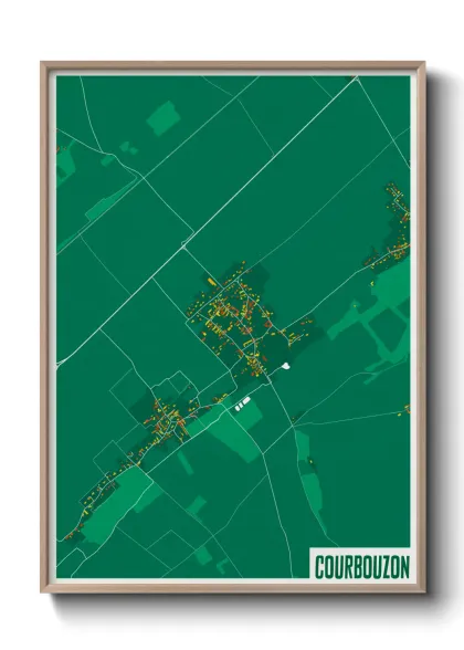 Une affiche de carte sur Courbouzon