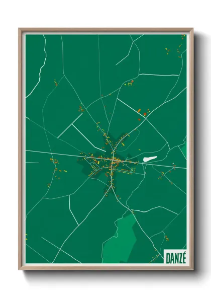 Une affiche de carte sur Danzé