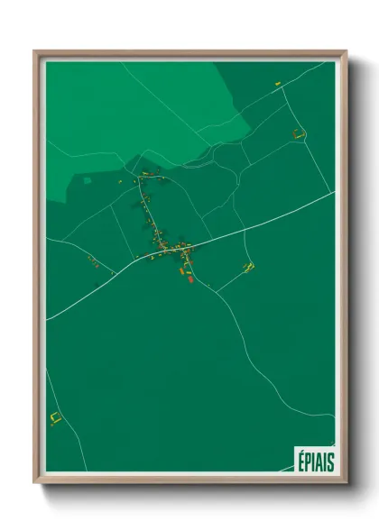 Une affiche de carte sur Épiais