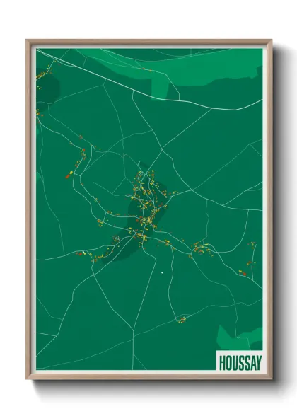 Une affiche de carte sur Houssay