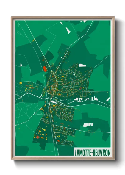 Une affiche de carte sur Lamotte-Beuvron