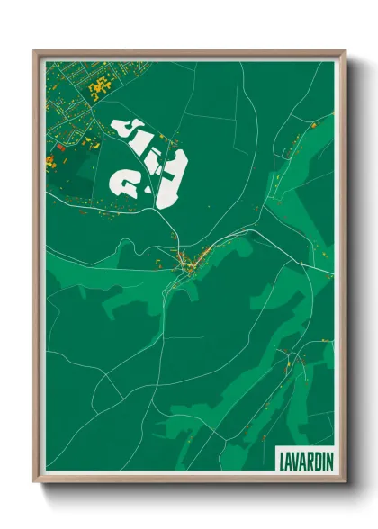 Une affiche de carte sur Lavardin