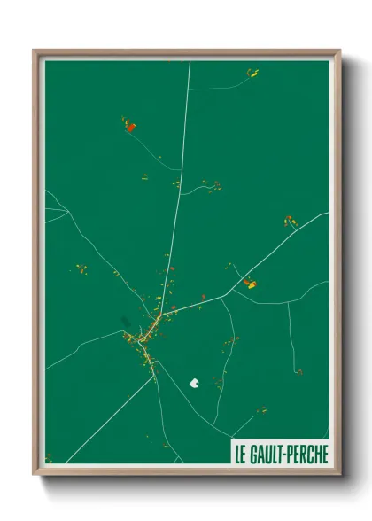 Une affiche de carte sur Le Gault-Perche