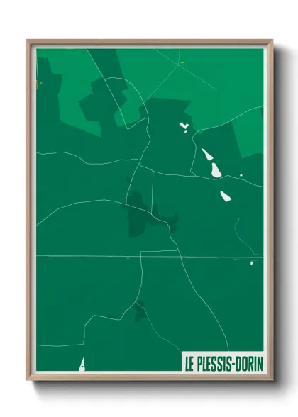 Une affiche de carte sur Le Plessis-Dorin