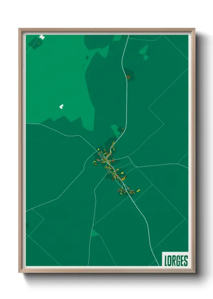 Une affiche de carte sur Lorges