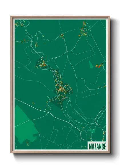 Une affiche de carte sur Mazangé