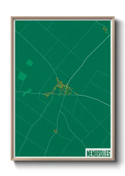 Une affiche de carte sur Membrolles