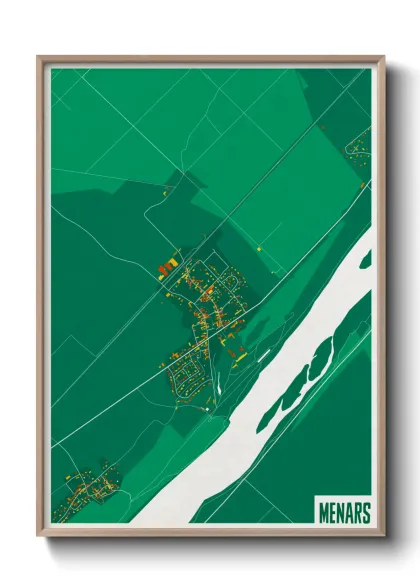 Une affiche de carte sur Menars