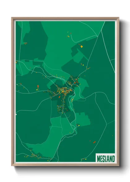 Une affiche de carte sur Mesland