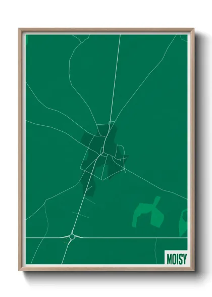 Une affiche de carte sur Moisy