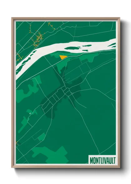 Une affiche de carte sur Montlivault