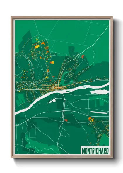 Une affiche de carte sur Montrichard