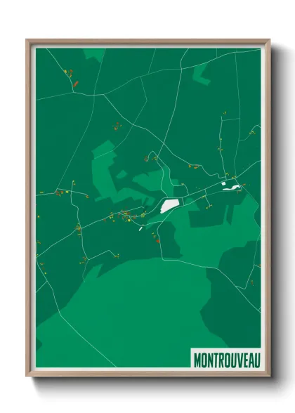 Une affiche de carte sur Montrouveau