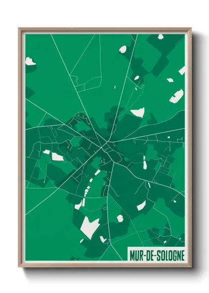 Une affiche de carte sur Mur-de-Sologne