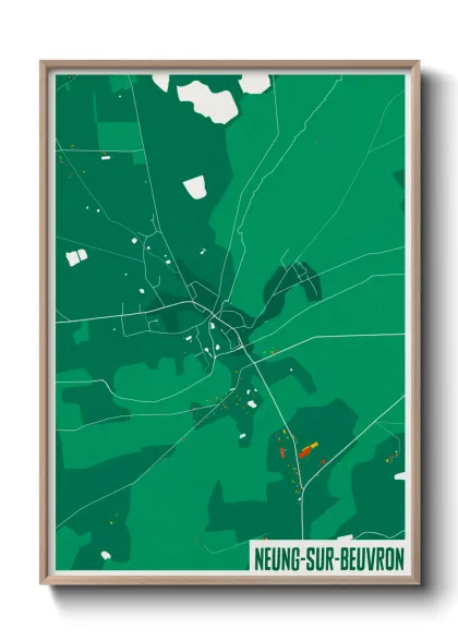 Une affiche de carte sur Neung-sur-Beuvron