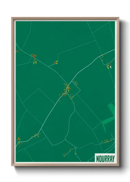 Une affiche de carte sur Nourray