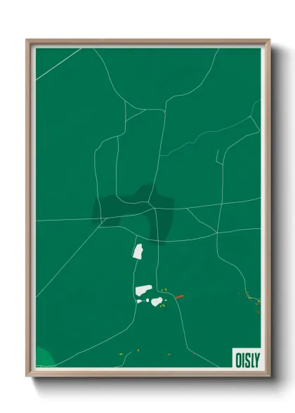 Une affiche de carte sur Oisly