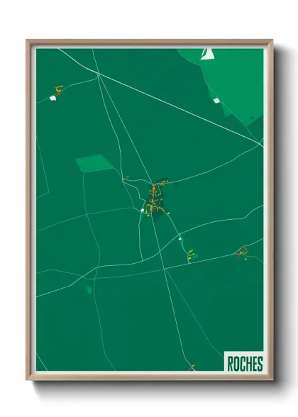 Une affiche de carte sur Roches