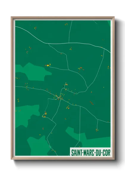 Une affiche de carte sur Saint-Marc-du-Cor