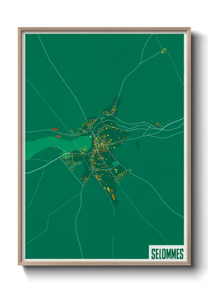 Une affiche de carte sur Selommes