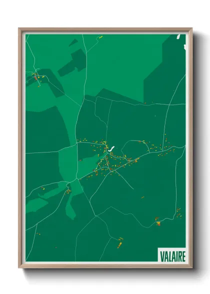 Une affiche de carte sur Valaire