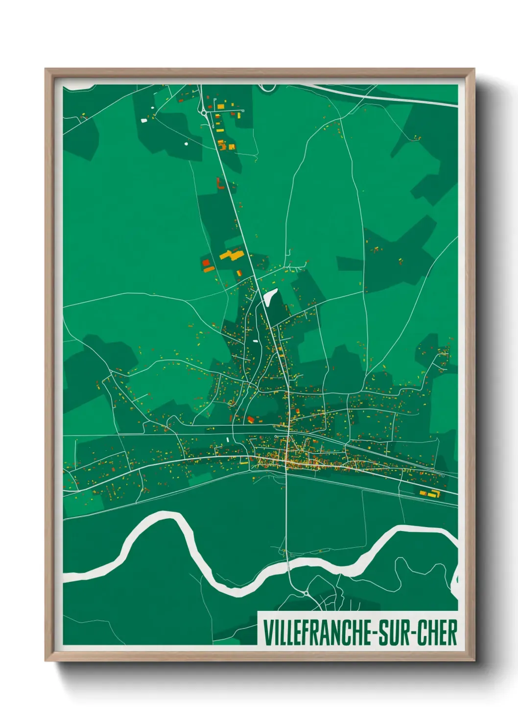 Un poster carteVillefranche-sur-Cher