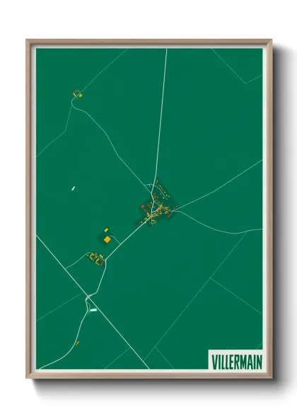 Une affiche de carte sur Villermain