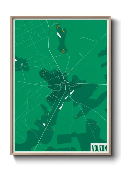 Une affiche de carte sur Vouzon