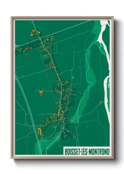 Une affiche de carte sur Boisset-lès-Montrond