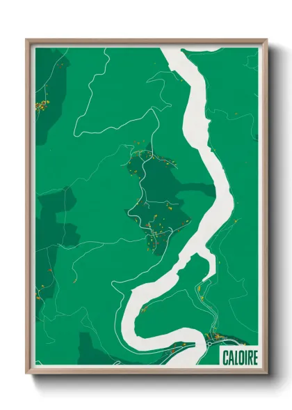 Une affiche de carte sur Caloire