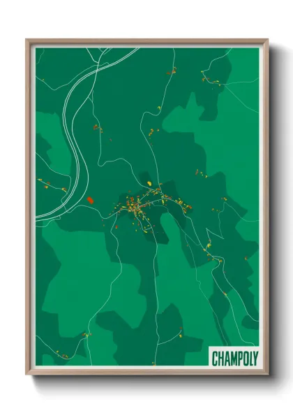 Une affiche de carte sur Champoly