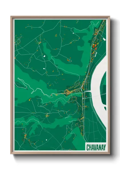 Une affiche de carte sur Chavanay