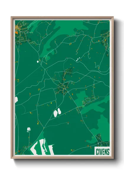 Une affiche de carte sur Civens