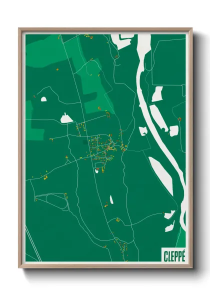 Une affiche de carte sur Cleppé