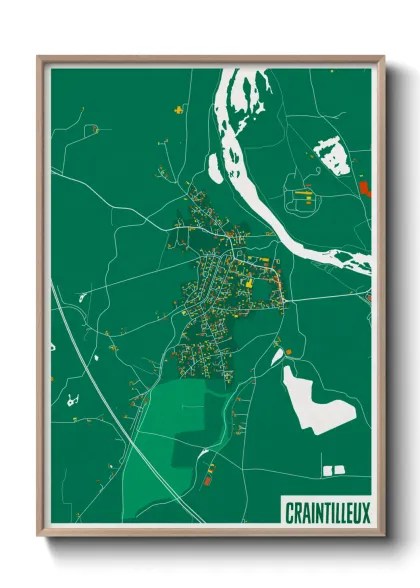 Une affiche de carte sur Craintilleux