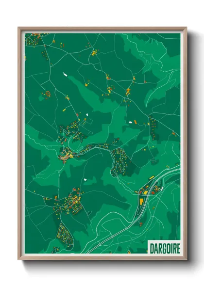 Une affiche de carte sur Dargoire
