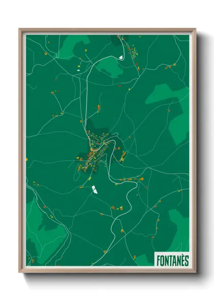 Une affiche de carte sur Fontanès