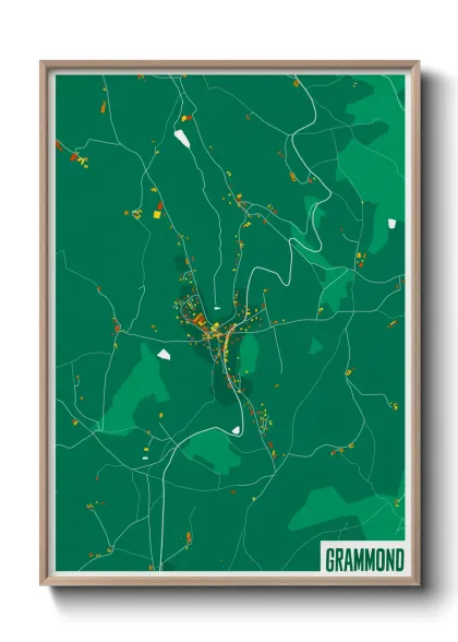 Une affiche de carte sur Grammond