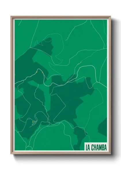 Une affiche de carte sur La Chamba