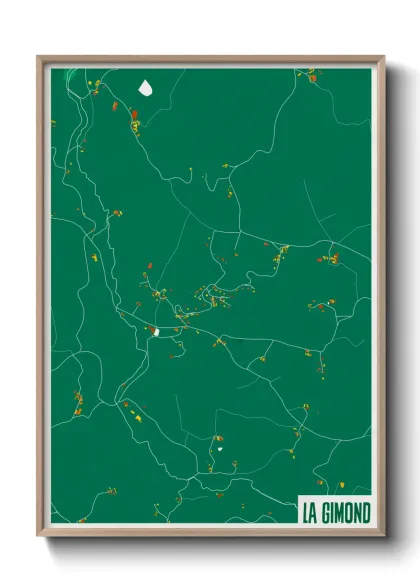 Une affiche de carte sur La Gimond