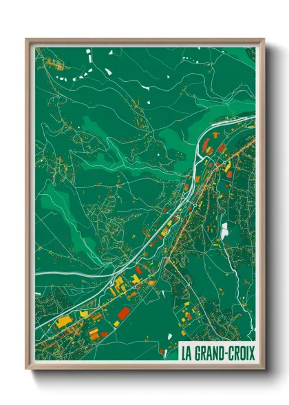 Une affiche de carte sur La Grand-Croix