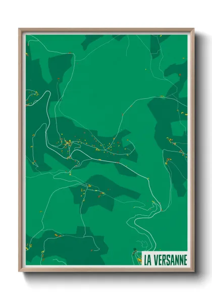 Une affiche de carte sur La Versanne