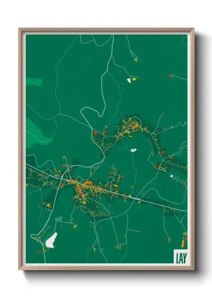 Une affiche de carte sur Lay