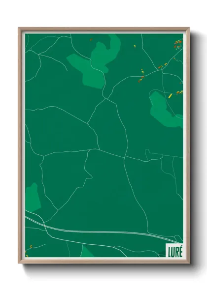 Une affiche de carte sur Luré