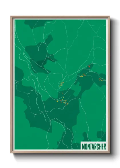 Une affiche de carte sur Montarcher