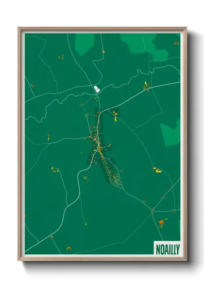 Une affiche de carte sur Noailly