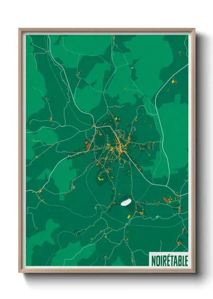 Une affiche de carte sur Noirétable