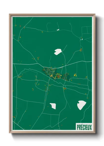Une affiche de carte sur Précieux